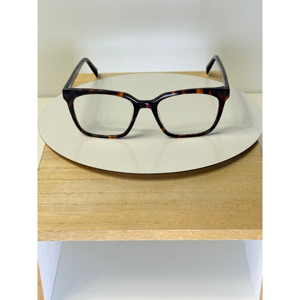 Warby Parker Hughes Eyeglasses Tortoise Square Frames 52-17-140 Dark Havana